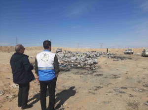 بازديد ميداني كارشناسان واحد مهندسي بهداشت محيط اين معاونت از زباله‌گاه روستاي رياب و زباله‌گاه بخش مركزي و شهر روشناوند